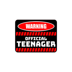 Classic Framed Plus Warning Official Teenager Wall or Door Sign | Novelty Funny Warning Signs