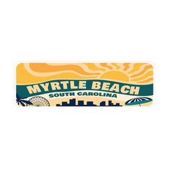 Standard Plus Myrtle Beach, South Carolina Wall or Door Sign | Famous US Beaches Souvenir