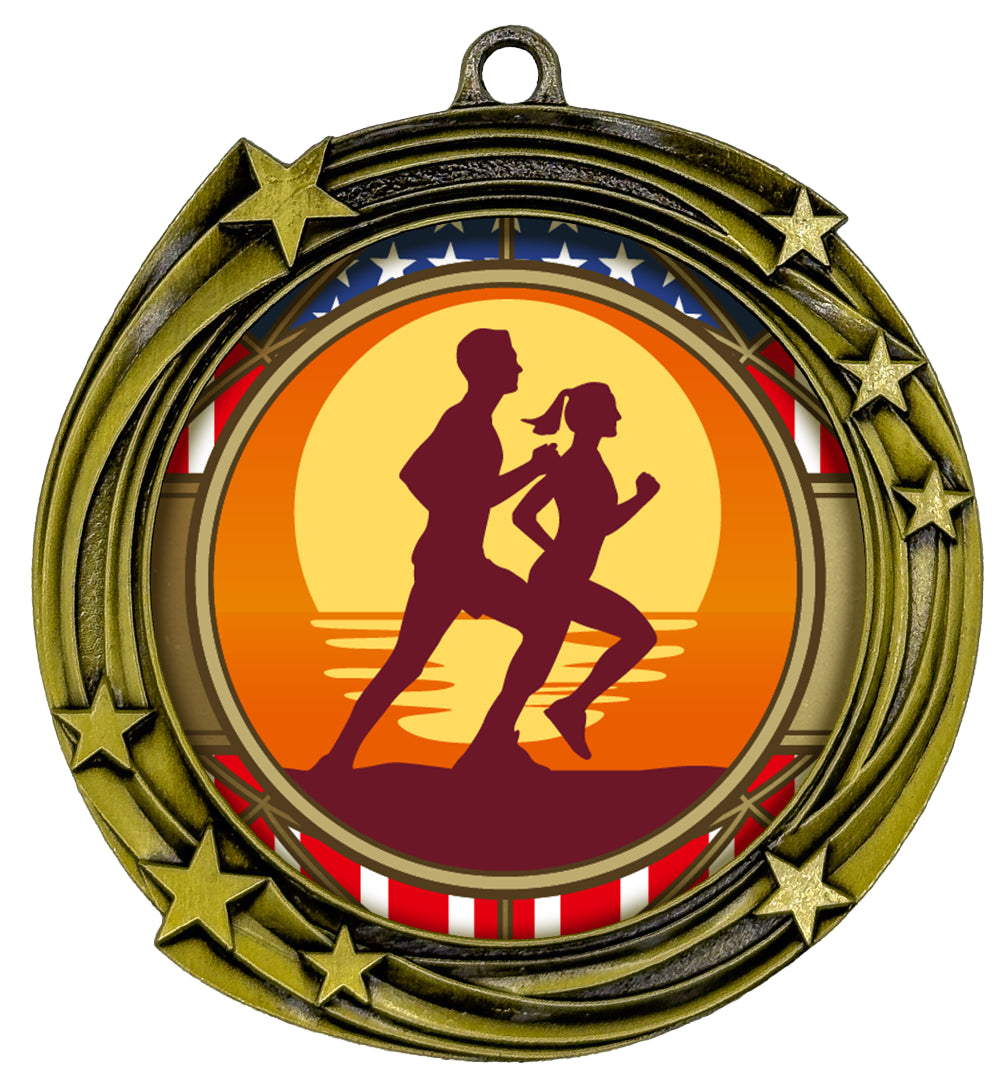 All Quality Stars Design Running Medal - 1st, 2nd, 3rd Place