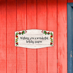 Fancy Customizable Christmas Door or Wall Sign | Holiday Indoor Decoration