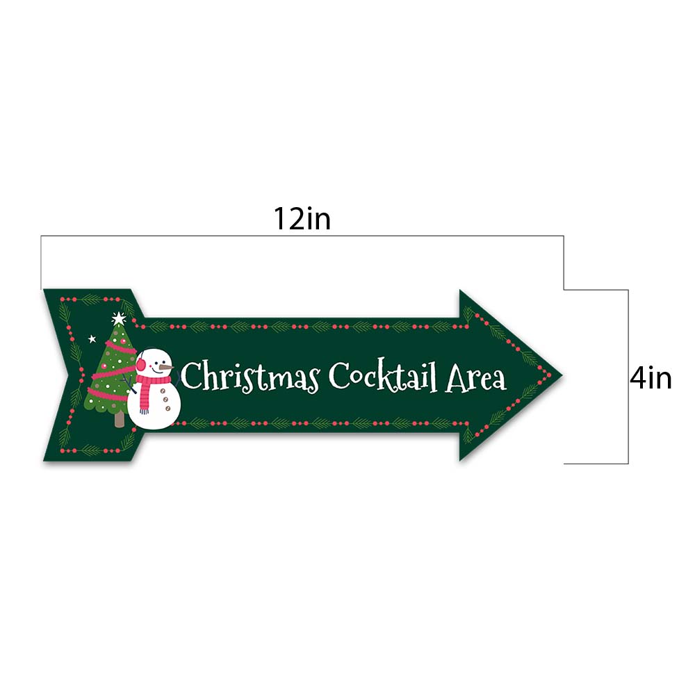 Arrow Plus Customizable Christmas Door or Wall Sign | Holiday Indoor Decoration