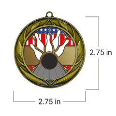 All Quality Bowling Wreath Design Medal - 1st, 2nd, 3rd Place