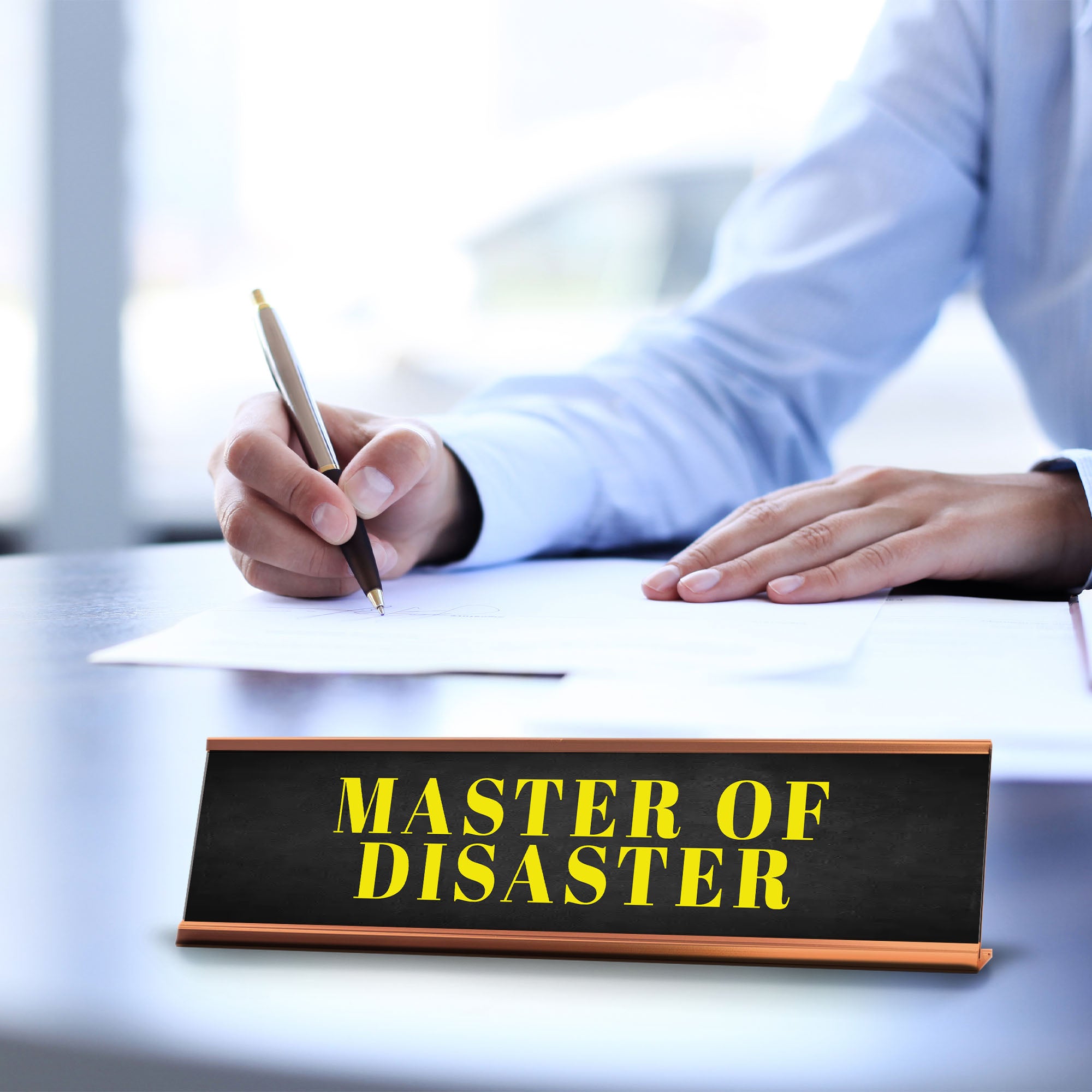 Master Of Disaster Desk Sign (2x10") | Funny Office Decor