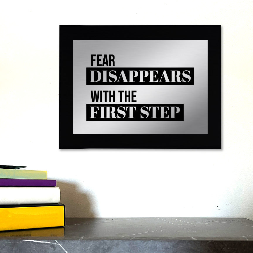 Fear Disappears With The First Step Decorative Wall Plaque | Easel Mount Option | Inspirational Affirmation Wall Art