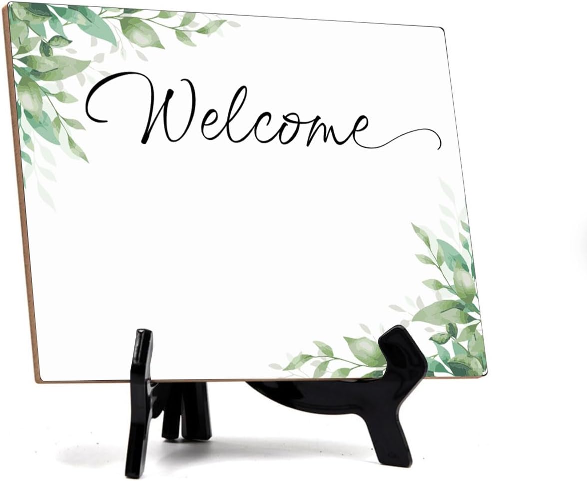 Signs ByLITA Custom Personalized Welcome Table Sign (8" x 6") Floral Background | Write Your Own Message | Design Your Sign…