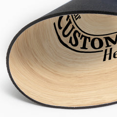 Customizable (8 x 8") Circle Mouse Pad - Wood Texture Design - Add Custom Message or Text