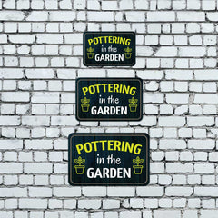 Classic Framed Plus Pottering In The Garden Door or Wall Sign | Home & Garden Decor