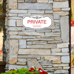 Signs ByLITA Victorian Plus | Private Wall or Door Sign | Customizable with Your Company Logo | Durable & Easy to Install