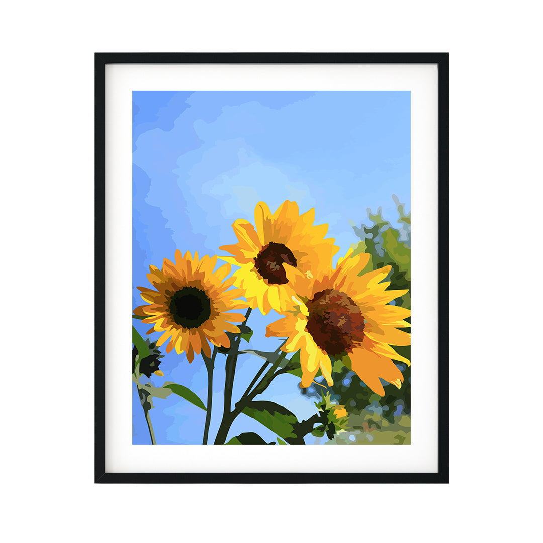 Designs ByLITA Radiant Sunflowers, Wall Print Art | Beautiful Flowers | Stylish Modern Decoration For The Home and Office