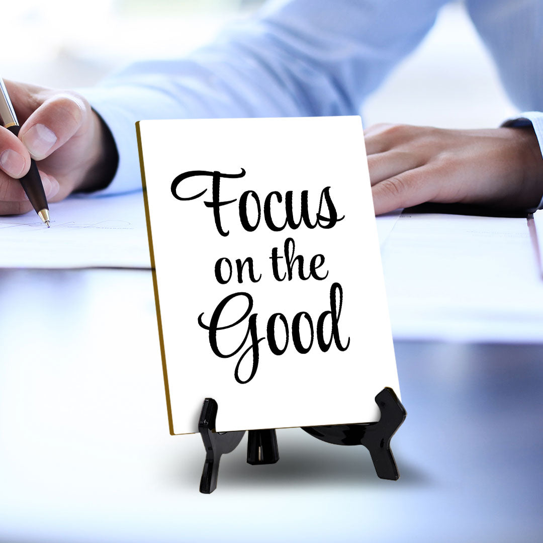 Positive Motivational Sayings Table Sign with Acrylic Stand (6x8“)