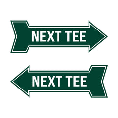 Arrow Shape Next Tee 12x4" Wall or Door Sign | Golf Signage