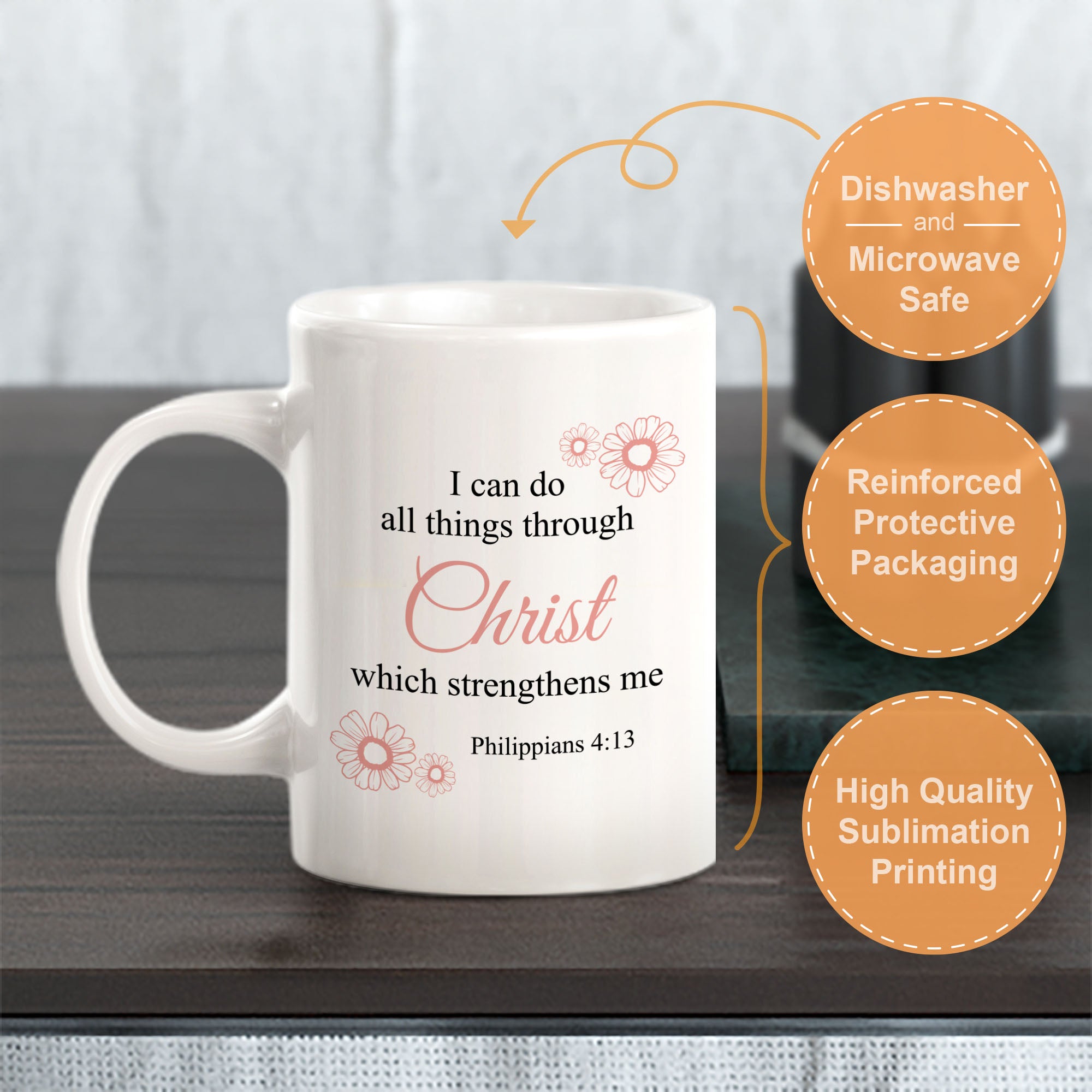 "I Can Do All Things Through Christ Which Strengthens Me" – Philippians 4:13 Coffee Mug