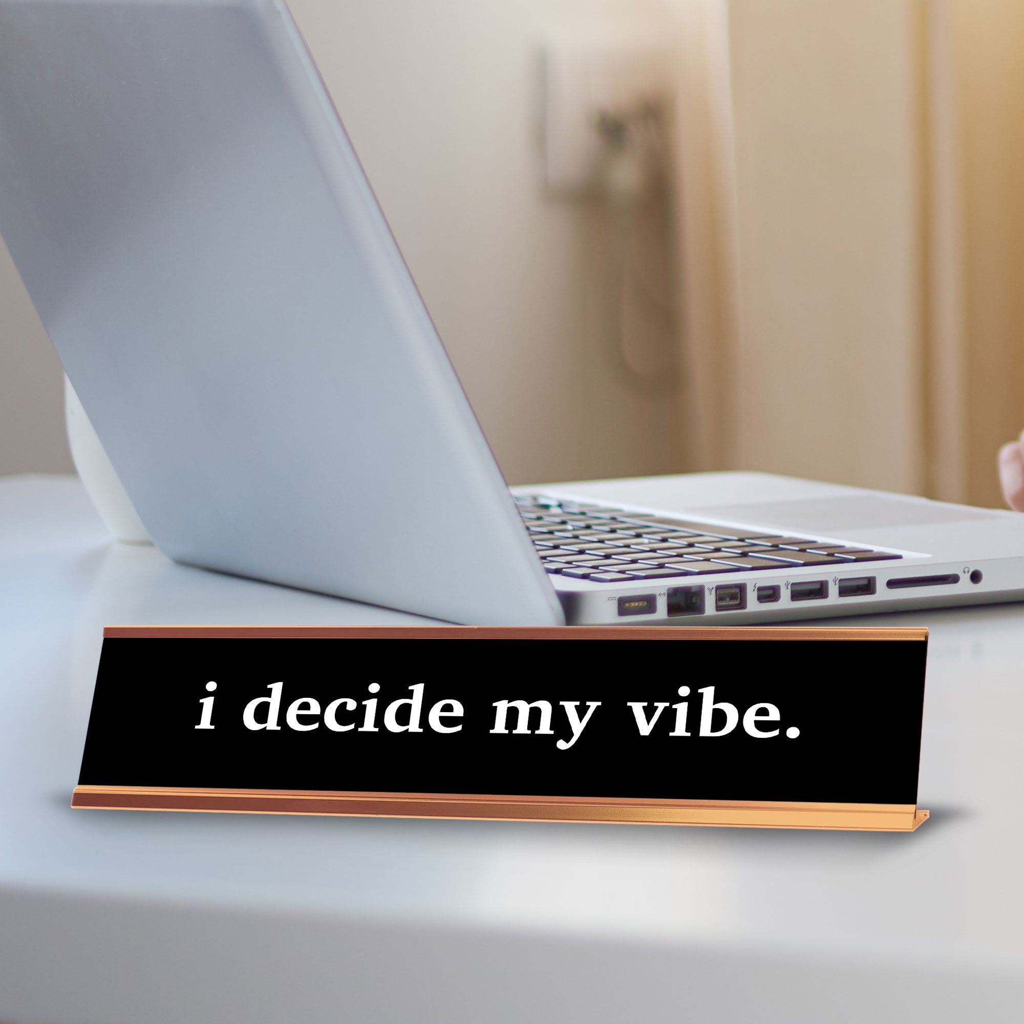 I Decide My Vibe. 2 x 10" Desk Sign | Funny Office & Home Decor