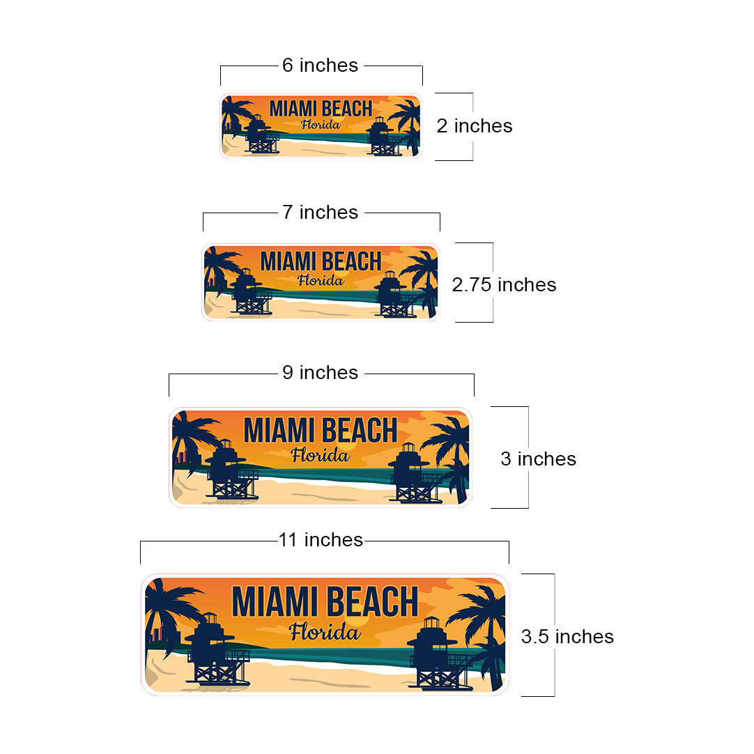 Standard Plus Miami Beach, Florida Wall or Door Sign | Famous US Beaches Souvenir