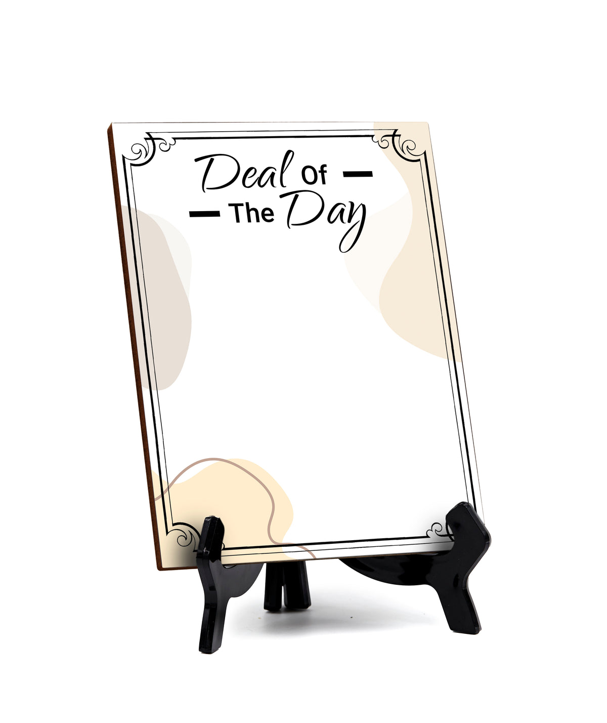 Deal Of The Day 6x8 Dry Wipe Table Sign Easy Installation | Restaurant & Bar | Perfect To Clearly Direct Customers & Advertise Specials | No Pen Included