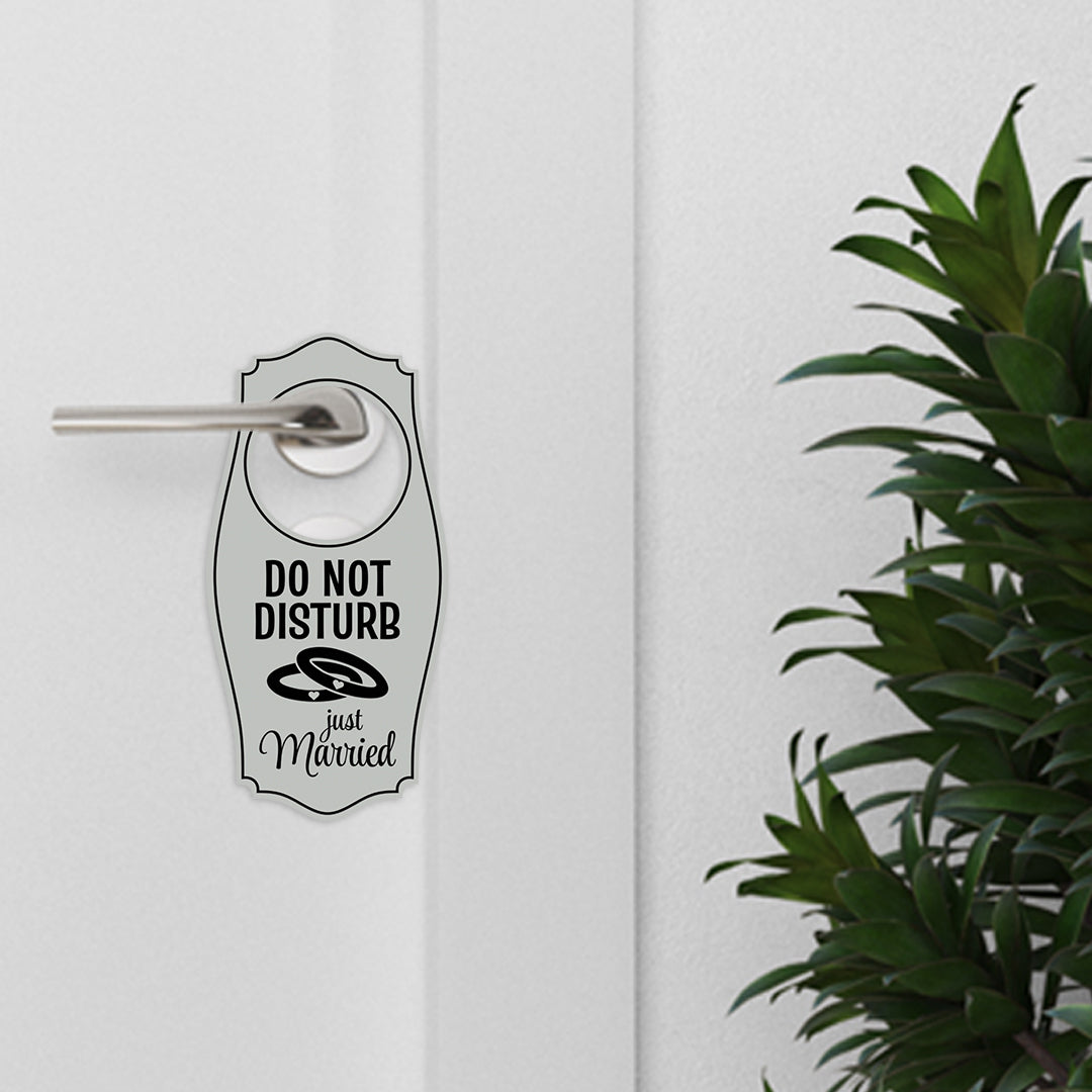 Do Not Disturb Just Married Door Hanger | House or Business Door Sign