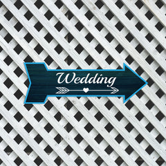 Arrow Shape Wedding 12x4" Wall or Door Sign | Events & Celebrations Signage