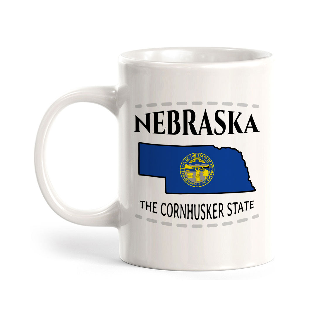 Designs ByLITA Nebraska: The Cornhusker State 11oz Plastic or Ceramic Coffee Mug | State Pride Collection