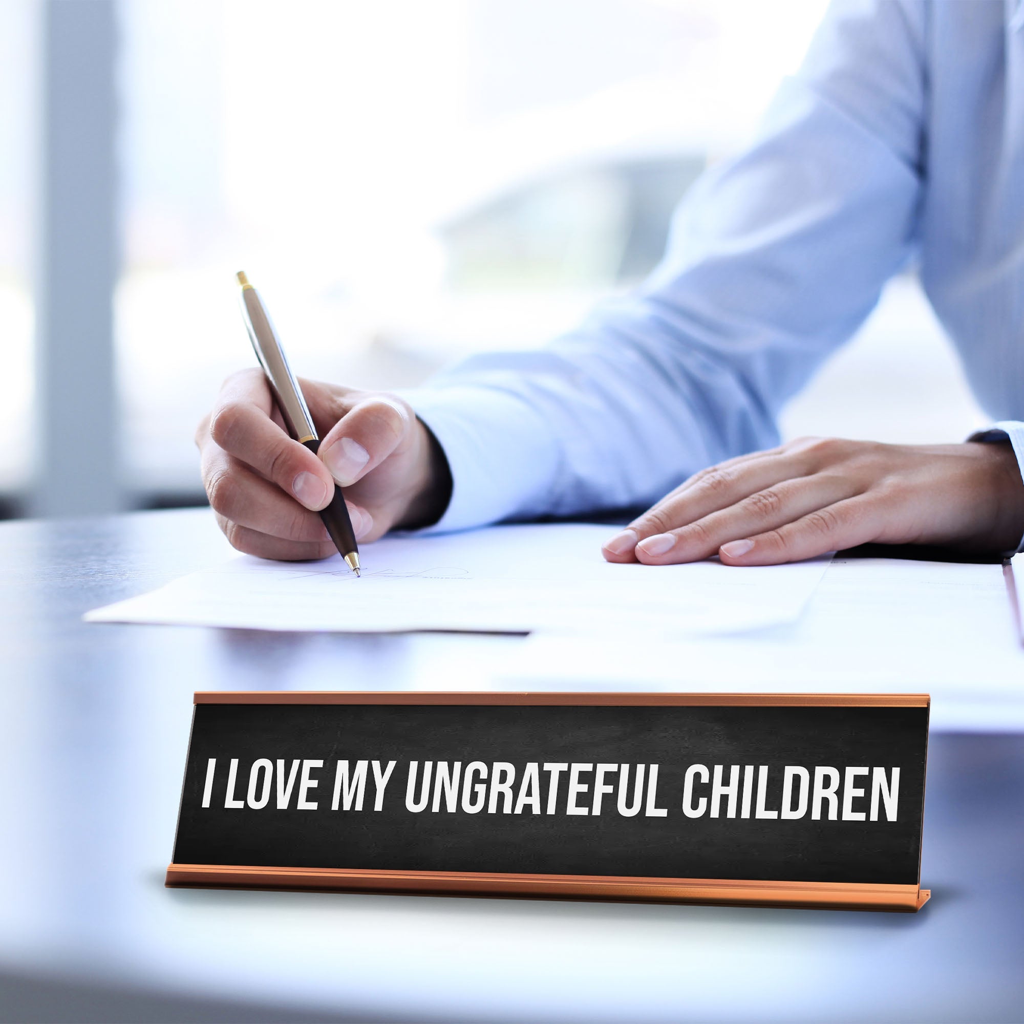 I Love My Ungrateful Children Desk Sign (2x10") | Funny Office Decor