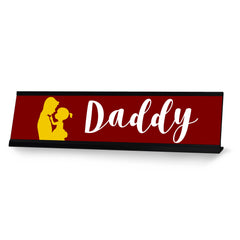 Signs ByLITA Daddy Black Frame, Desk Sign (2x8")