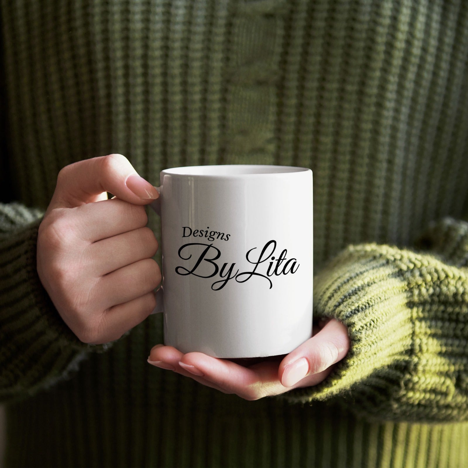 A to Z Black and White Alphabet Monogrammed Initial Ceramic 11oz Coffee Mugs