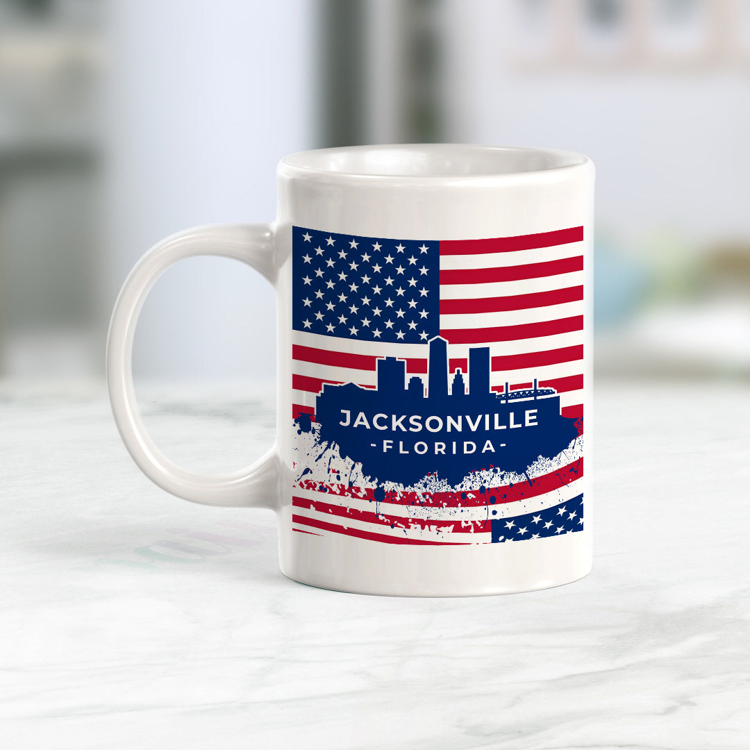 Jacksonville, Florida 11oz Plastic or Ceramic Coffee Mug | Office & Home | American Pride