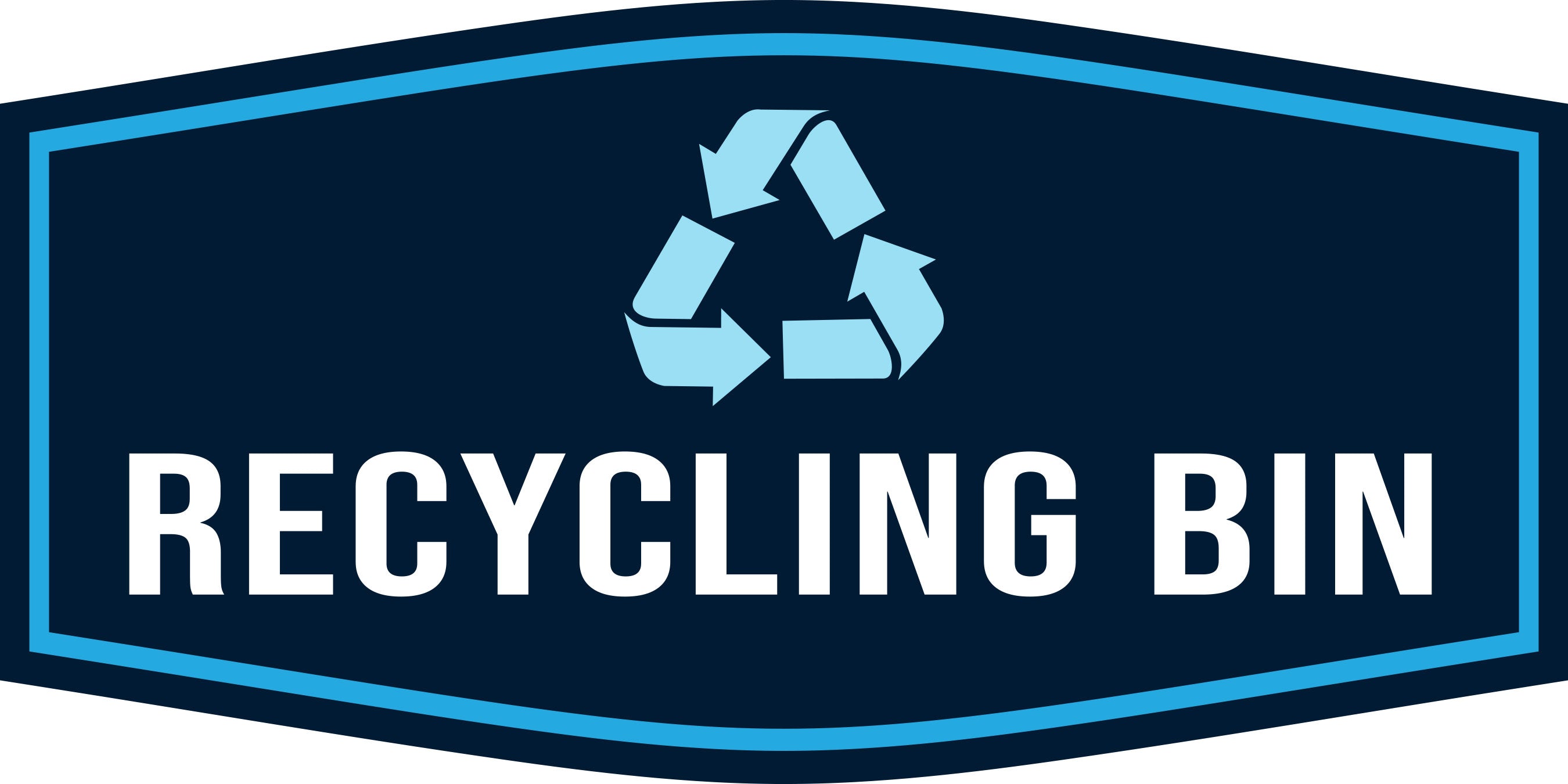 Fancy Plus Recycling Bin Wall or Door Sign Easy Installation | Eco-Friendly Green Awareness