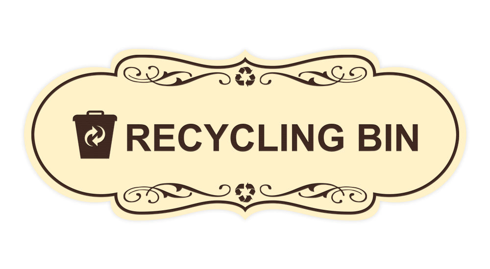 Signs ByLITA Designer Recycling bin Wall or Door Sign