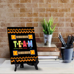 Team Together Everyone Achieves More Table Sign with Acrylic Stand (6x8“) | Classroom & Home Decor