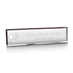 Marketing Themed, Personalized Acrylic Desk Sign (2 x 10")