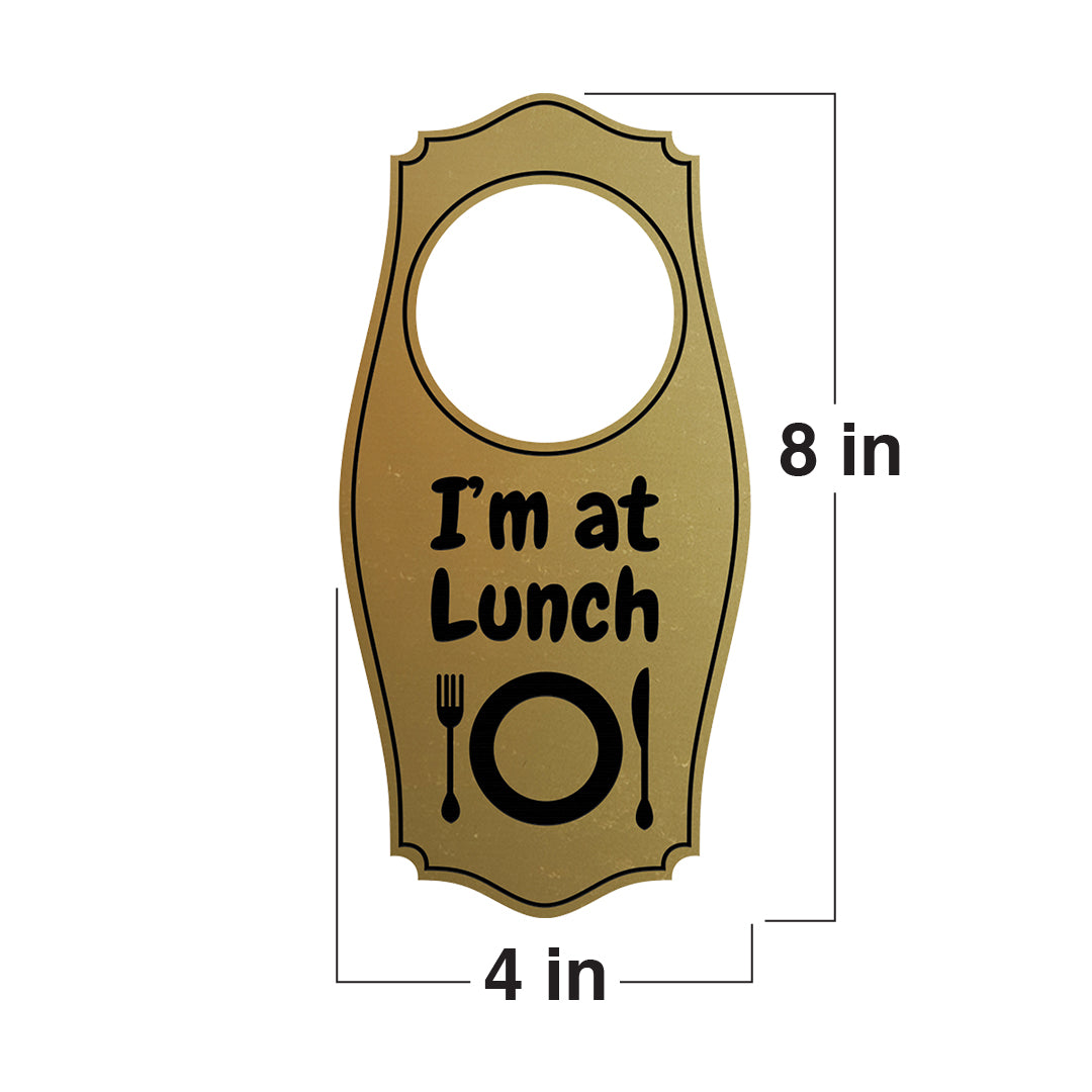 I'm At Lunch Door Hanger | House or Business Door Sign