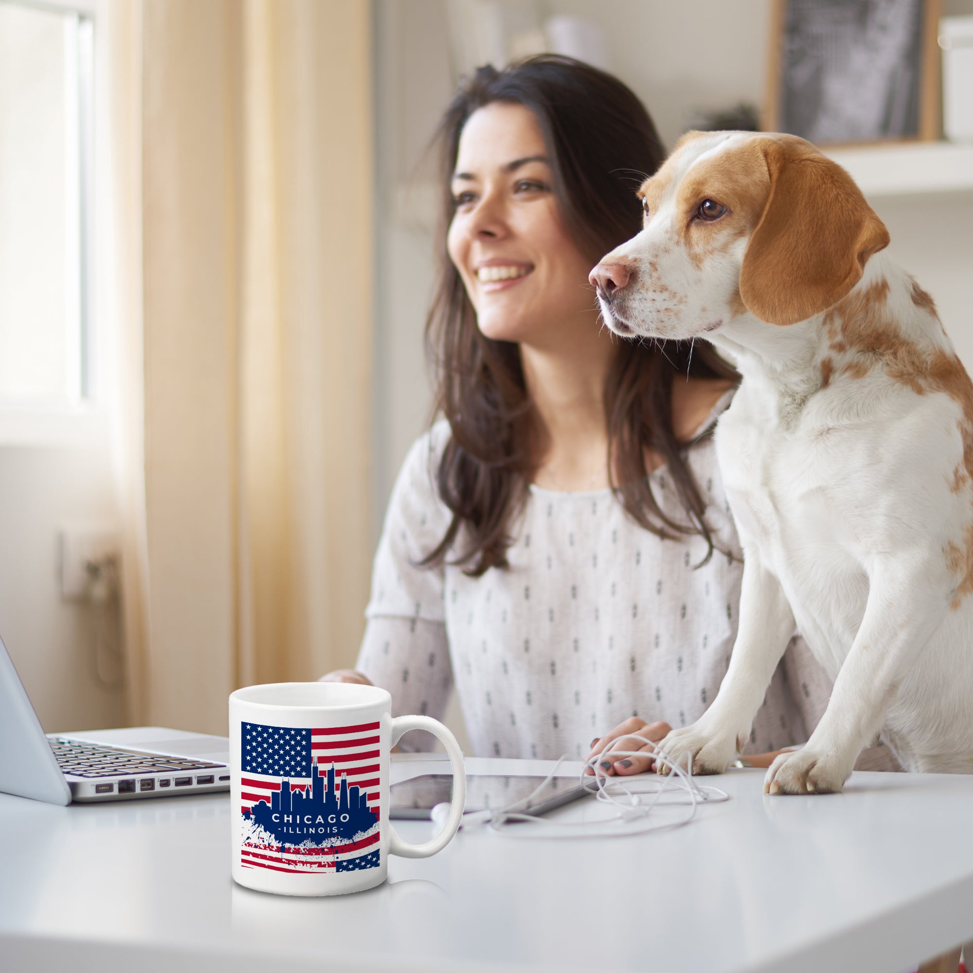 Chicago, Illinois 11oz Plastic or Ceramic Coffee Mug | Office & Home | American Pride