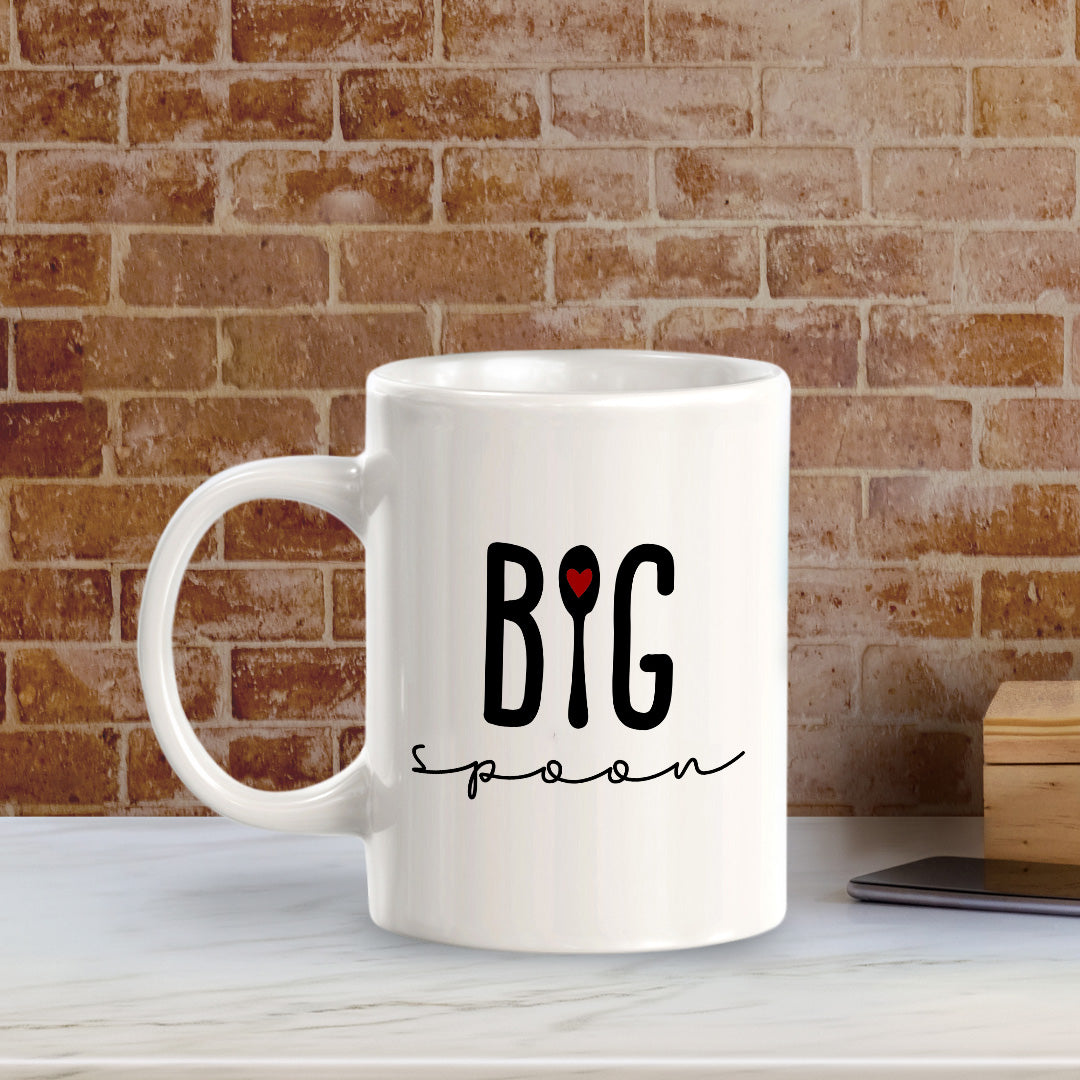 Big Spoon 11oz Plastic or Ceramic Mug | Coffee Mugs Ideas for Couples