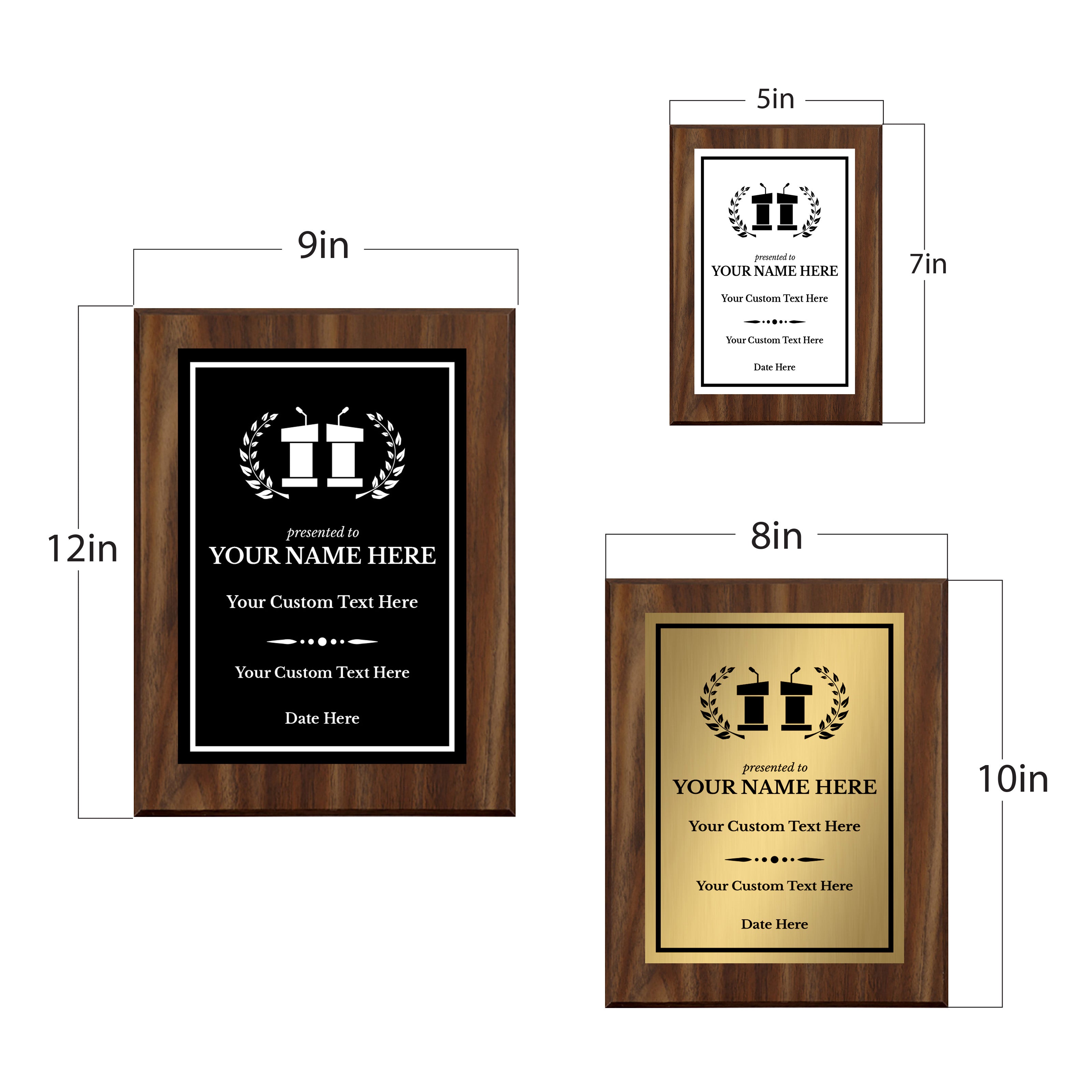 Debating and Model Diplomacy Theme Custom Award Plaque |Easel Mount Option | Achievement and Service Personalizable Plaques