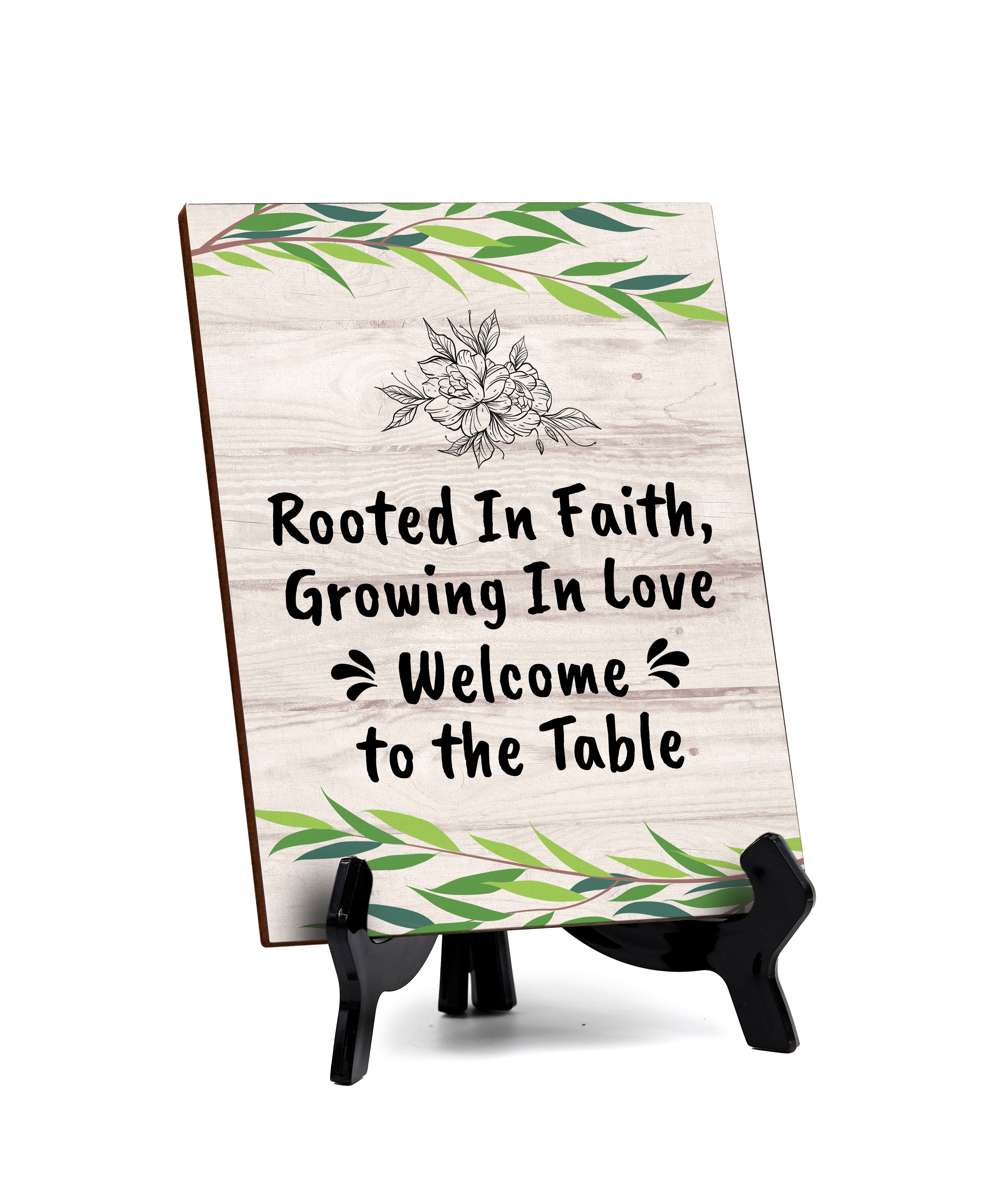 Religious Church & Home Decoration Table Sign with Acrylic Stand (6 x 8“) | Religious Church & Home Decor