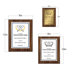 Baseball/Softball Customizable Wooden Award Plaque | Easel Mount Option | Achievement and Recognition Personalizable Plaques