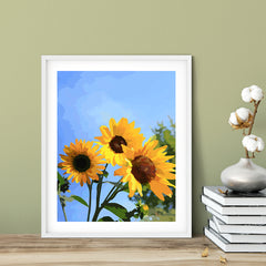 Designs ByLITA Radiant Sunflowers, Wall Print Art | Beautiful Flowers | Stylish Modern Decoration For The Home and Office