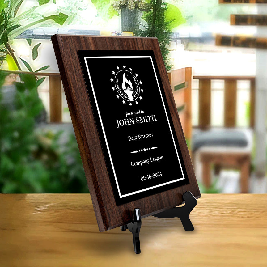 Sport and Athletics Competition Customizable Award Plaque |Easel Mount Option | Recognition of Achievement and Service Personalizable Plaques