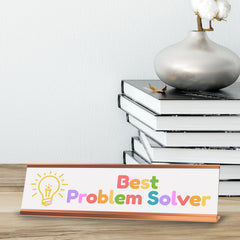 Signs ByLITA Best Problem Solver Award, Gold Frame, Desk Sign (2x8")