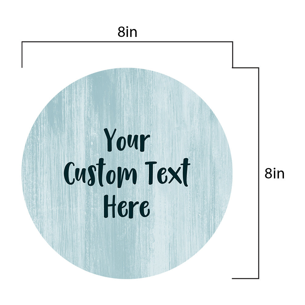 Customizable (8 x 8") Circle Mouse Pad - Rustic Wood Background Designs - Add Your Own Text