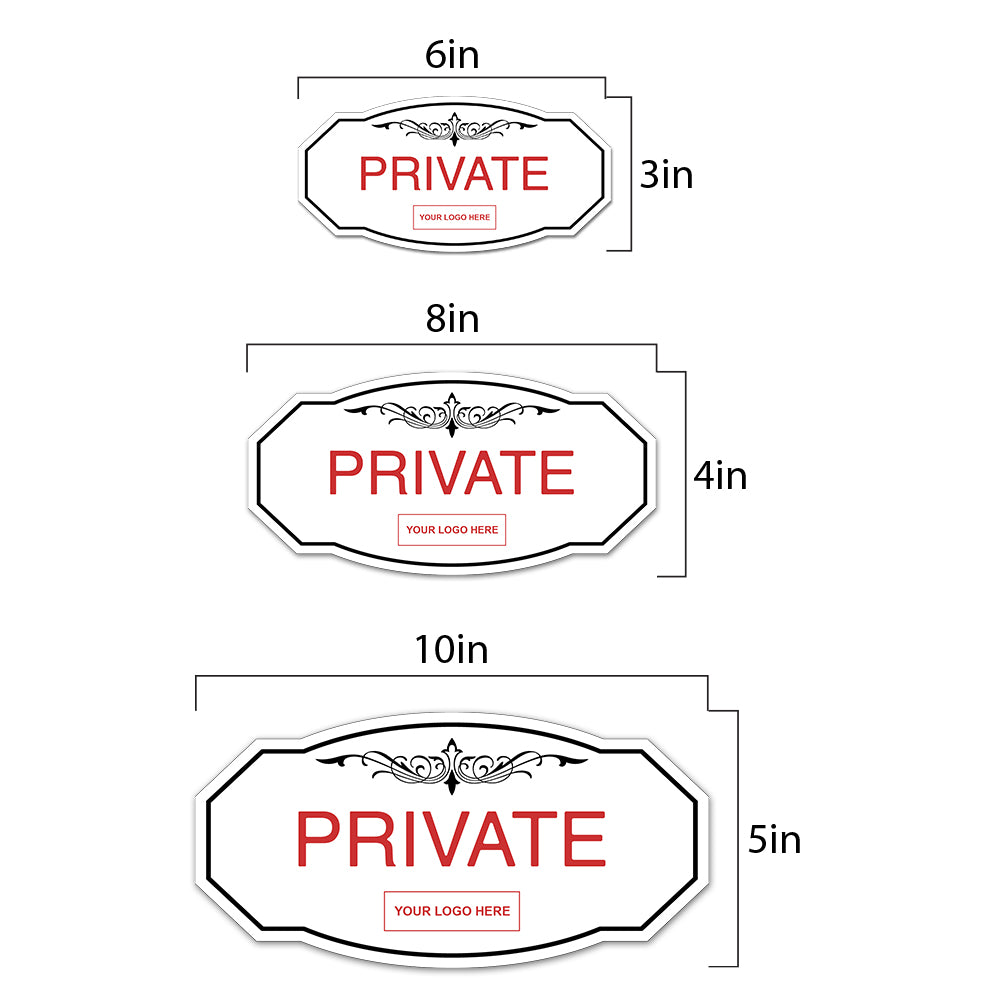 Signs ByLITA Victorian Plus | Private Wall or Door Sign | Customizable with Your Company Logo | Durable & Easy to Install