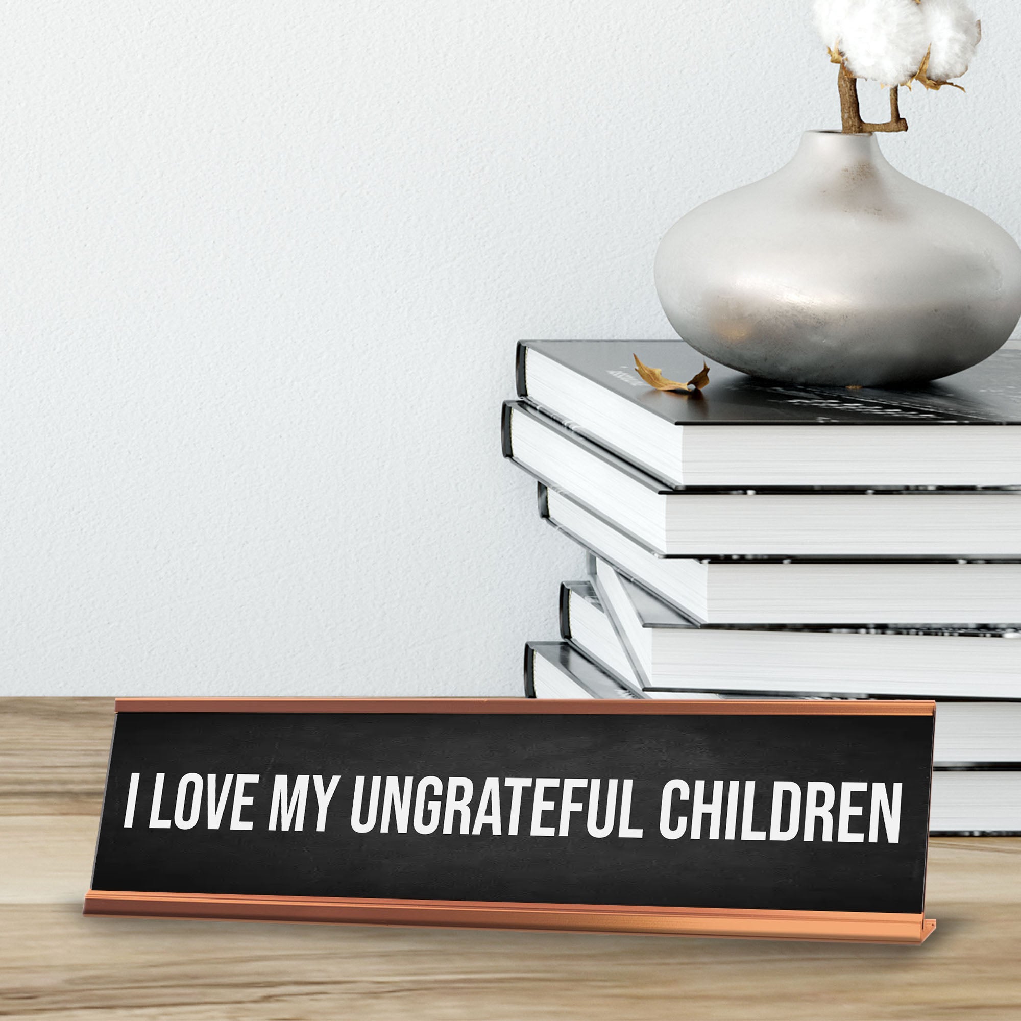 I Love My Ungrateful Children Desk Sign (2x10") | Funny Office Decor