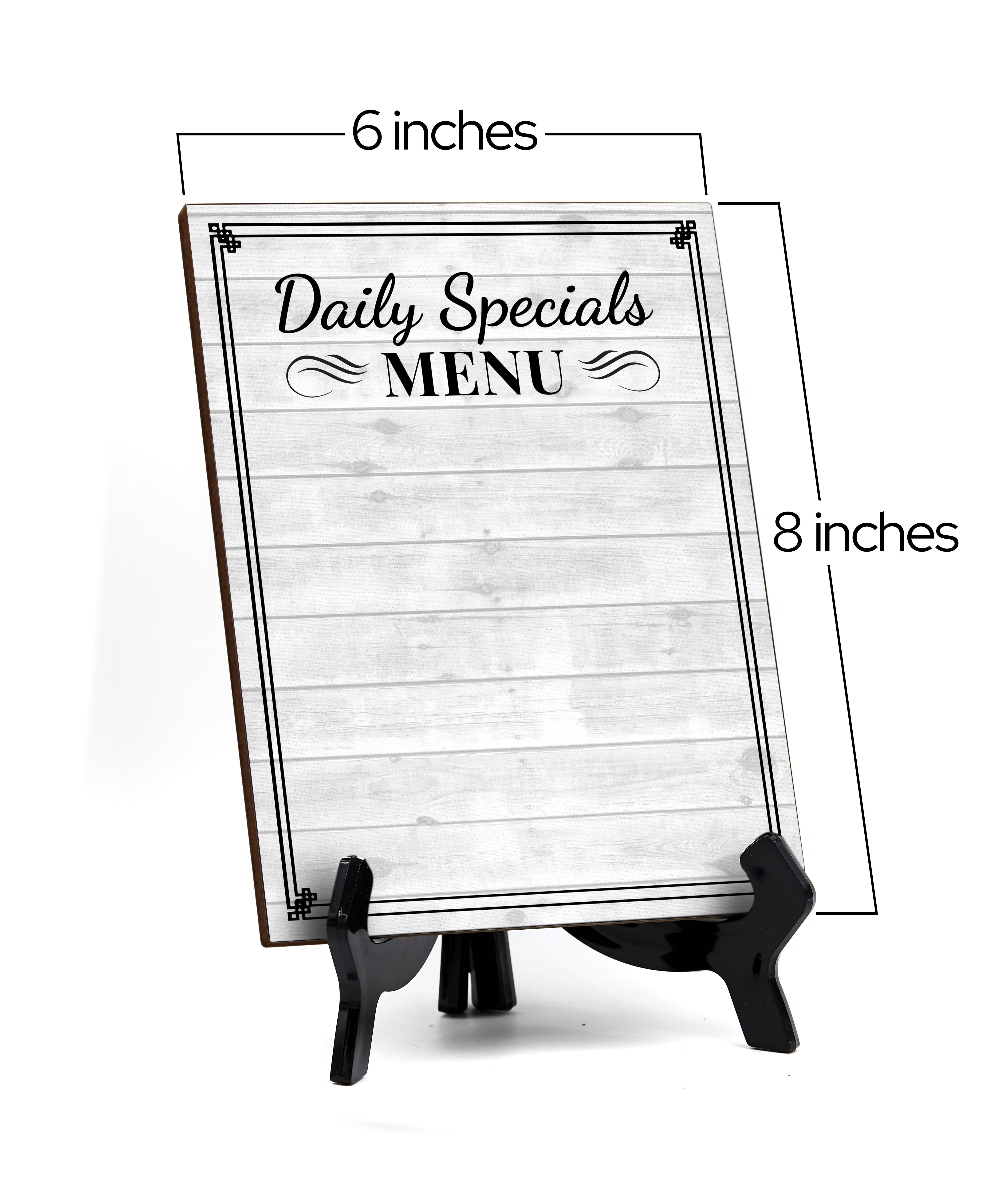 Daily Specials Menu 6x8 Dry Wipe Table Sign Easy Installation | Restaurant & Bar | Perfect To Clearly Direct Customers & Advertise Specials | No Pen Included