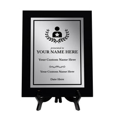 Leadership Customizable Black Frame Award Plaque | Easel Mount Option | Achievement and Recognition Personalizable Plaques