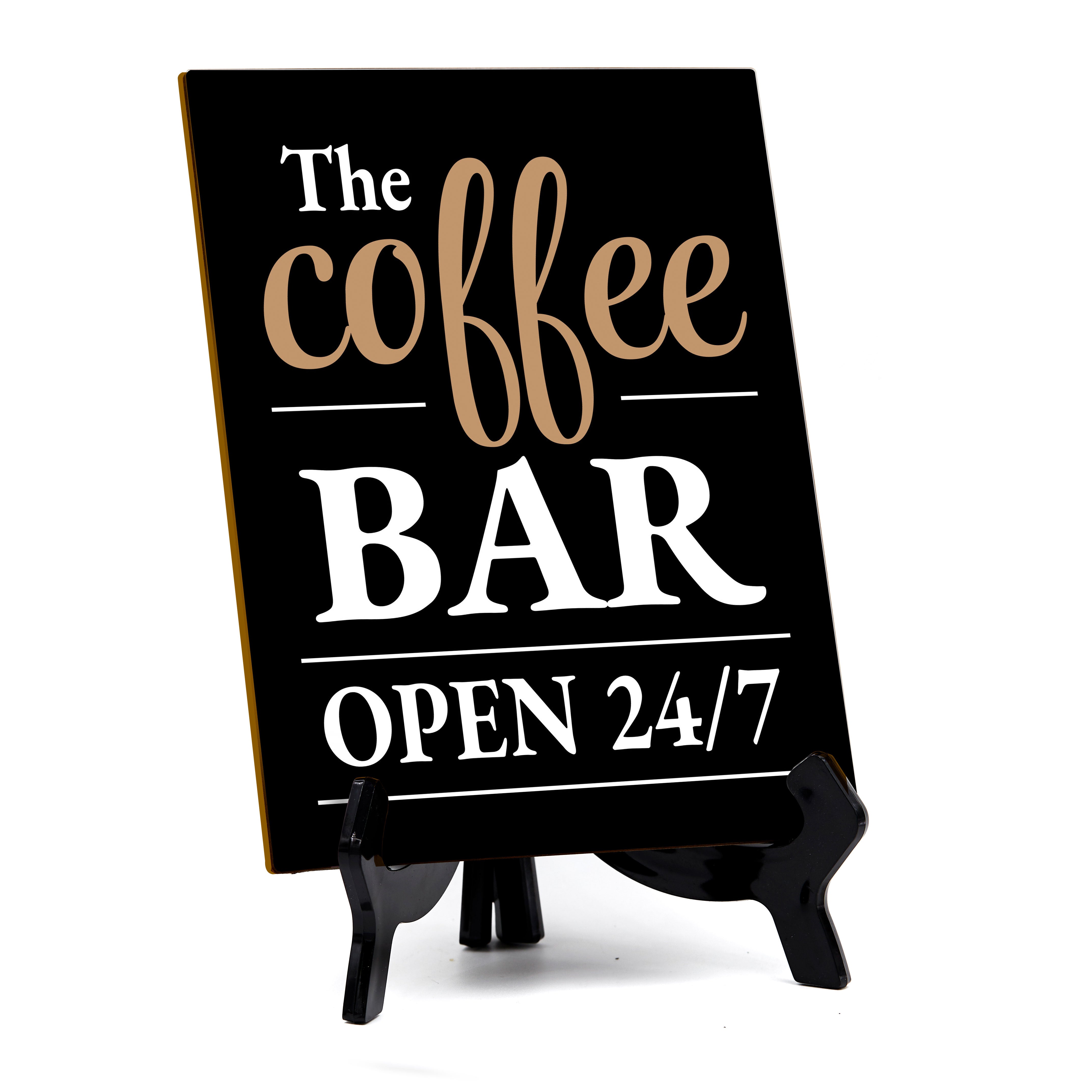 Funny Coffee Home & Office Decor Table Sign with Acrylic Stand (6x8“)