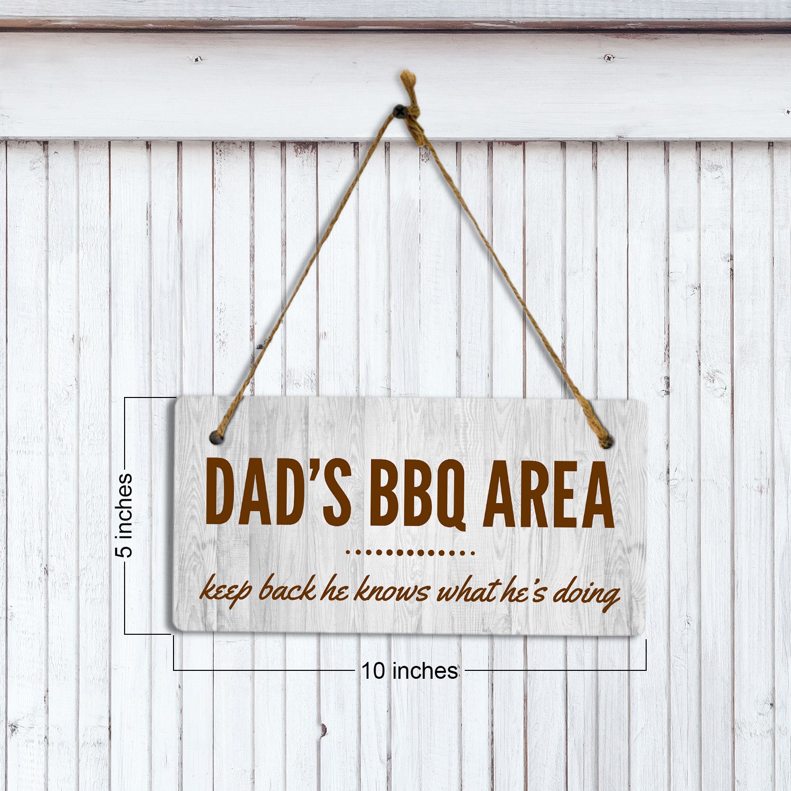 Dad's Shed Full Of Sh*t 5x10 Hanging Plus Wall or Door Sign | Funny Home Decor