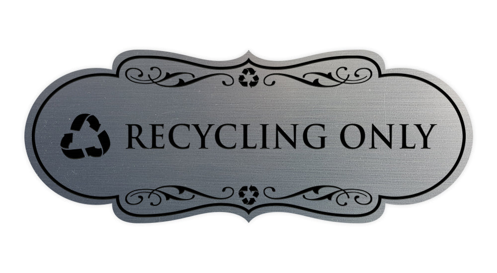 Signs ByLITA Designer Recycling only Wall or Door Sign