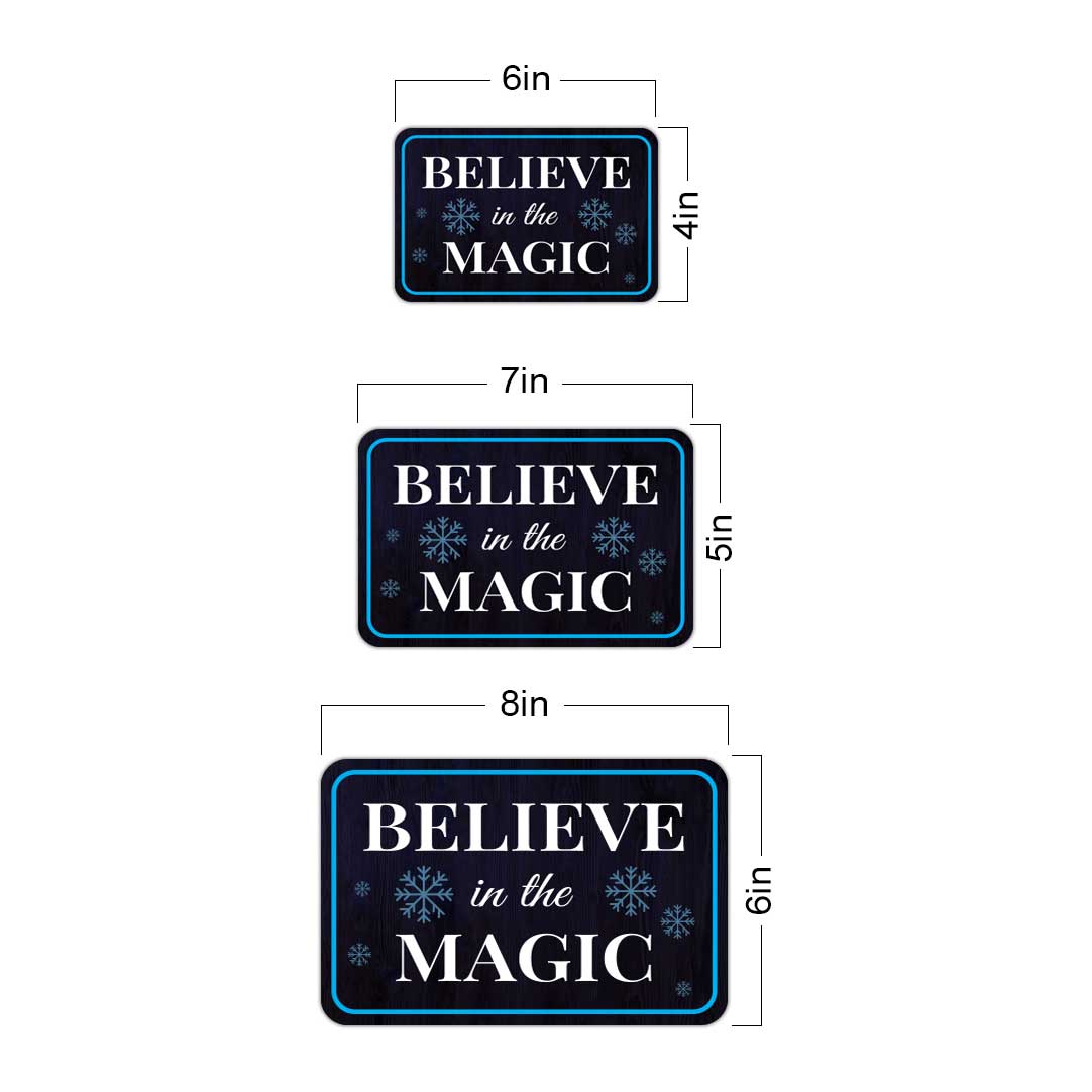 Classic Framed Plus Believe In The Magic Door or Wall Sign | Home & Garden Decor