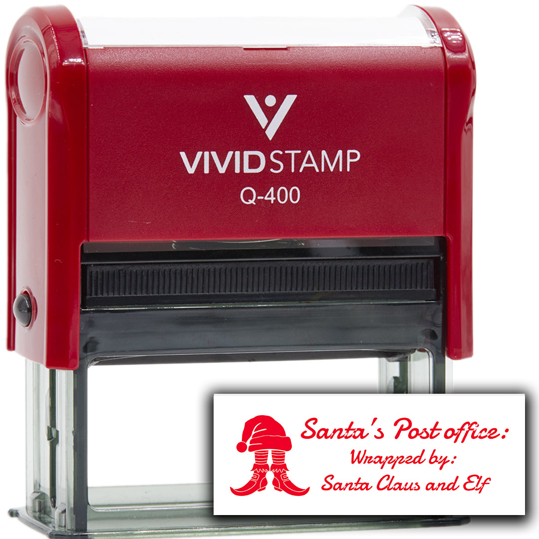 All Quality Santa's Post office: Wrapped by: Santa Claus and Elf | Christmas Gift Stamp | Festive Season