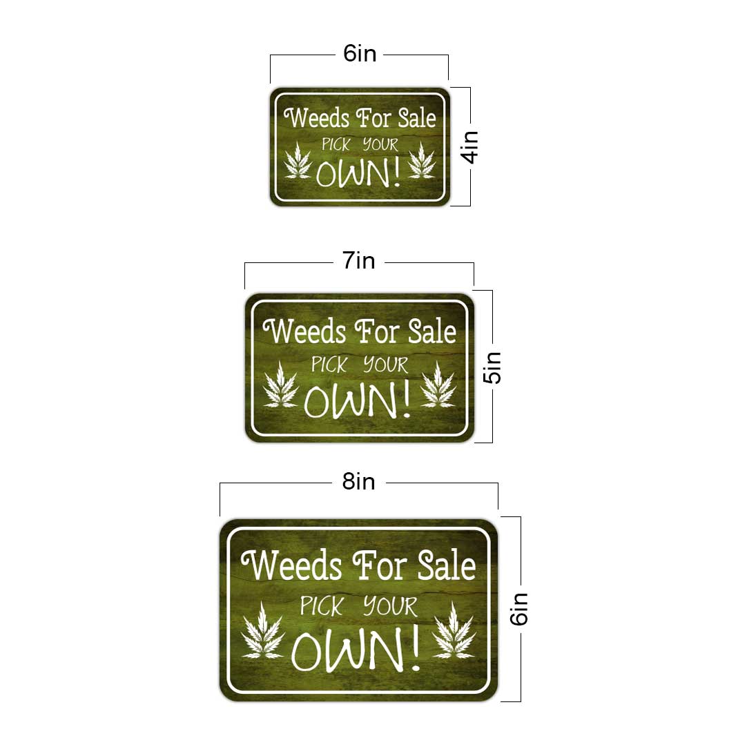 Classic Framed Plus Weeds For Sale Pick Your Own! Door or Wall Sign | Home & Garden Decor